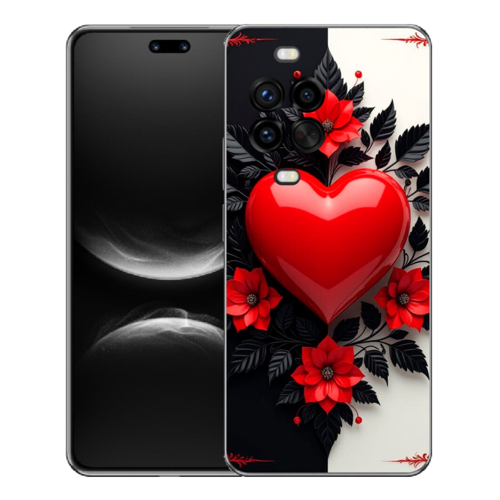 Gélový kryt mmCase na Huawei Nova 14 Pro - červené srdce