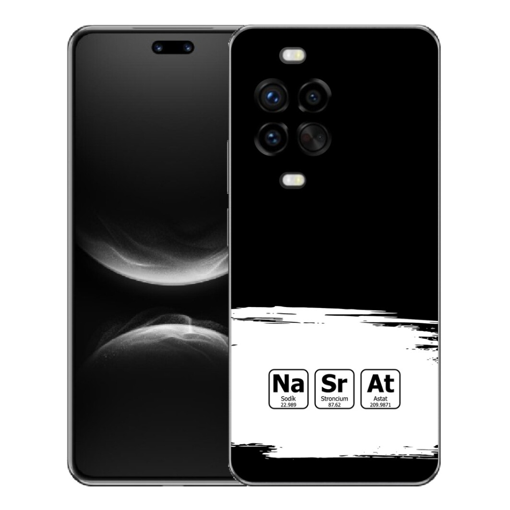 Gélový kryt mmCase na Huawei Nova 14 Pro - chemické prvky bieločierne pozadie