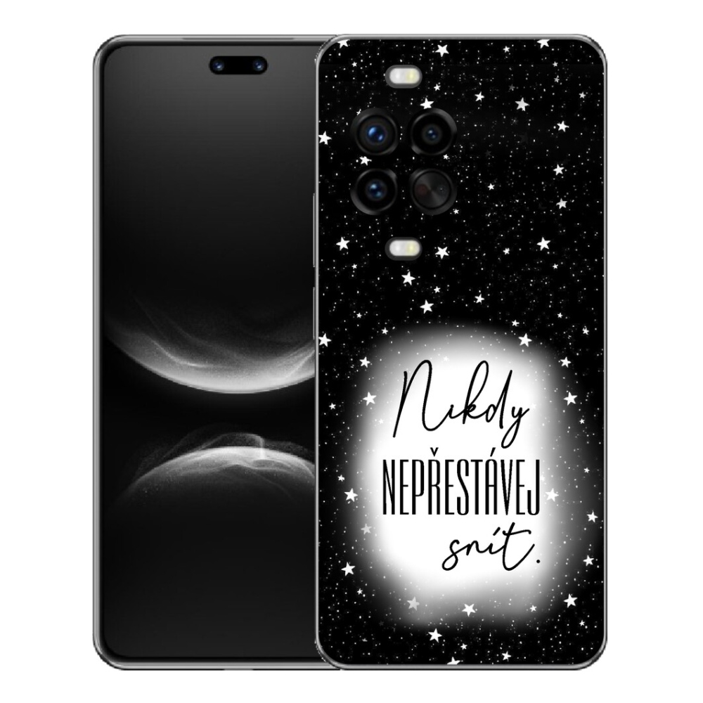 Gélový kryt mmCase na Huawei Nova 14 Pro - citát 1 bieločierne pozadie