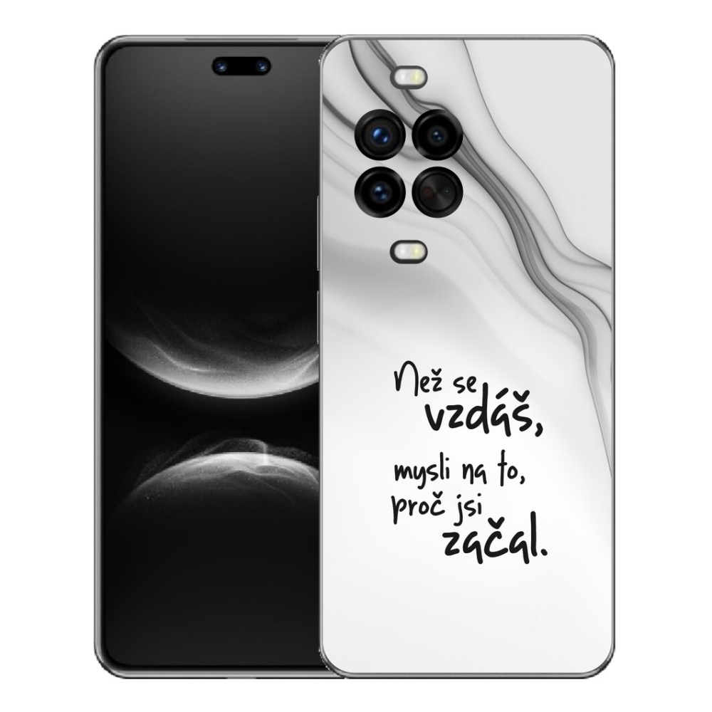 Gélový kryt mmCase na Huawei Nova 14 Pro - citát 2 biele pozadie