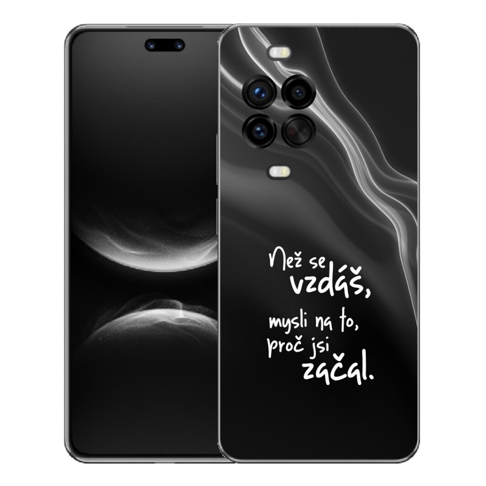Gélový kryt mmCase na Huawei Nova 14 Pro - citát 2 čierne pozadie