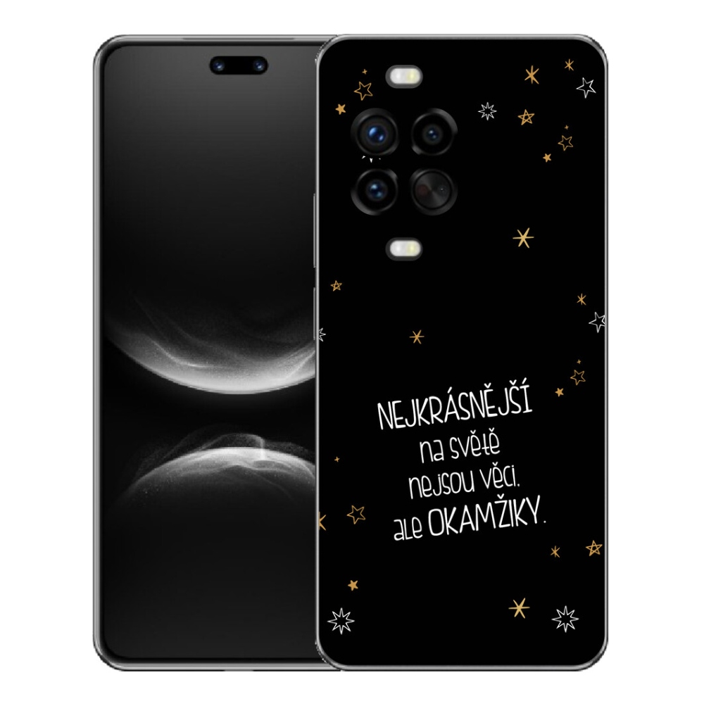 Gélový kryt mmCase na Huawei Nova 14 Pro - citát 4 čierne pozadie