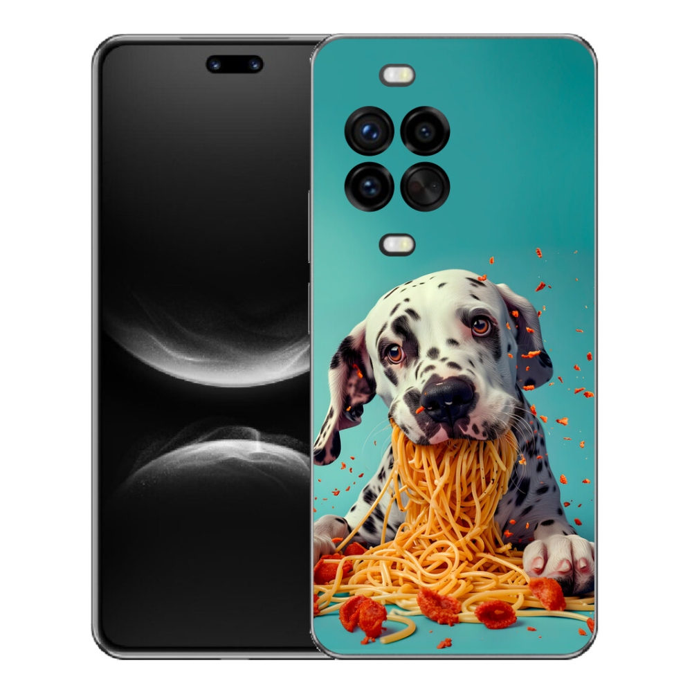 Gélový kryt mmCase na Huawei Nova 14 Pro - dalmatín a špagety