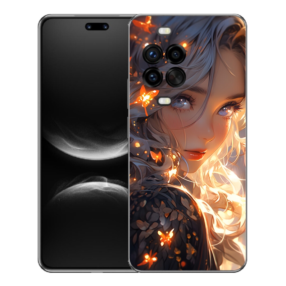 Gélový kryt mmCase na Huawei Nova 14 Pro - dievča a motýle