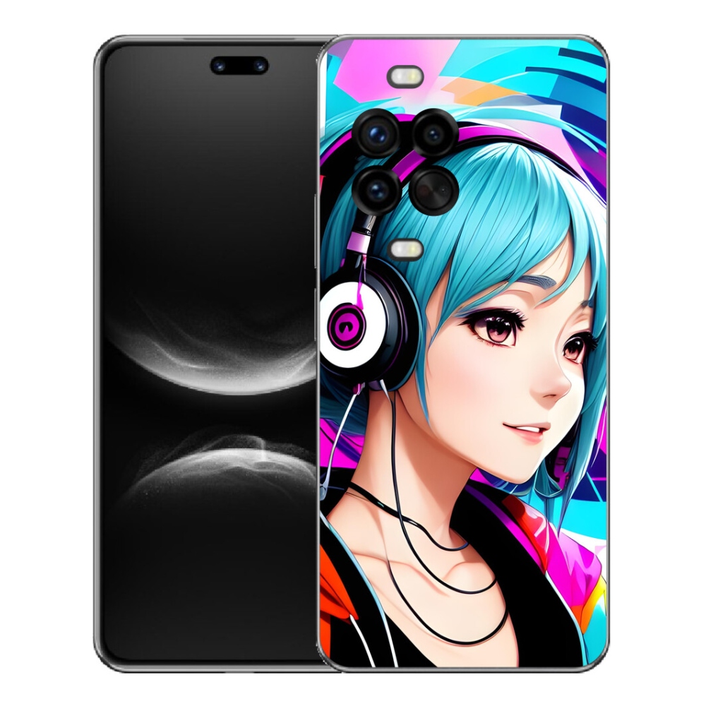 Gélový kryt mmCase na Huawei Nova 14 Pro - dievča so slúchadlami