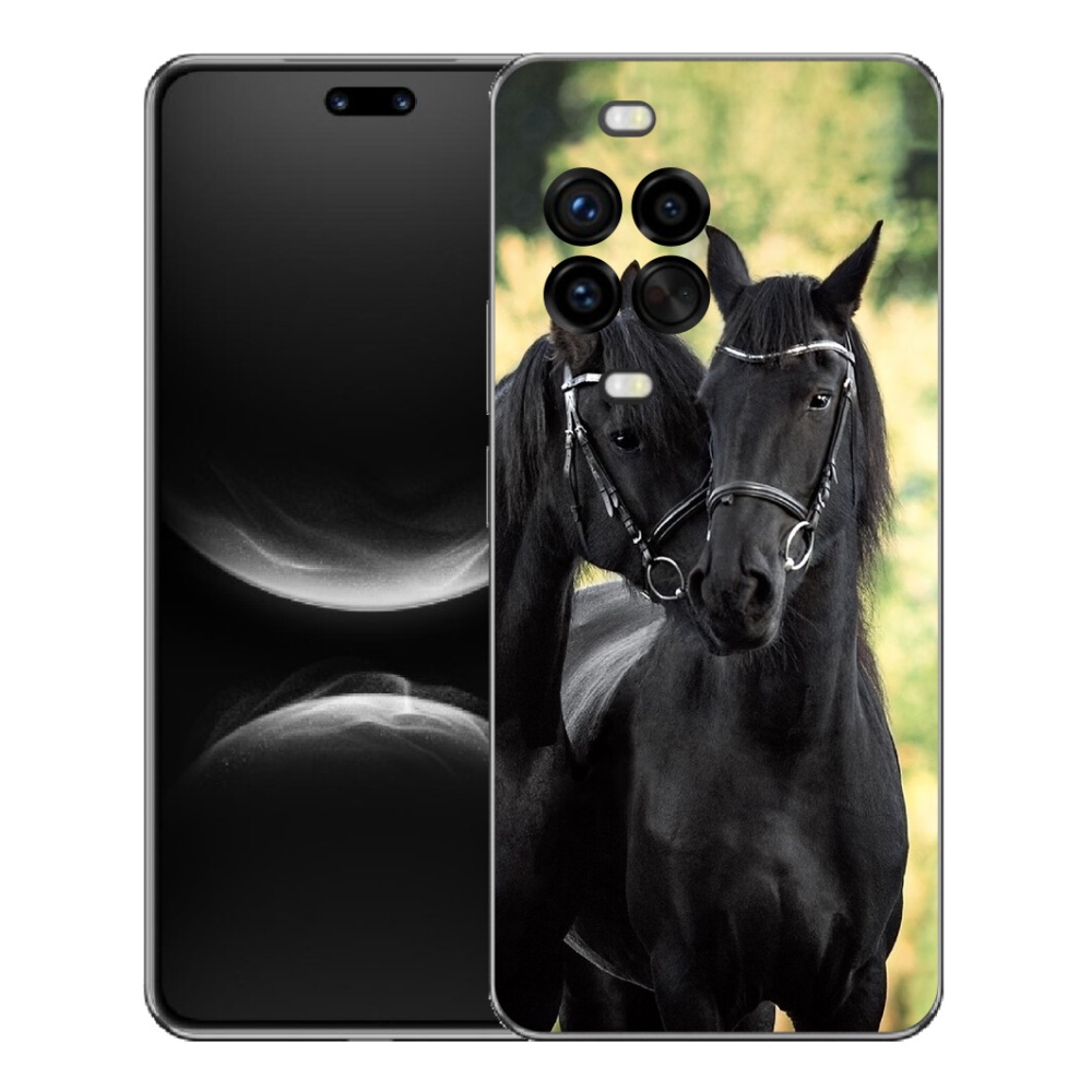 Gélový kryt mmCase na Huawei Nova 14 Pro - dva čierne kone