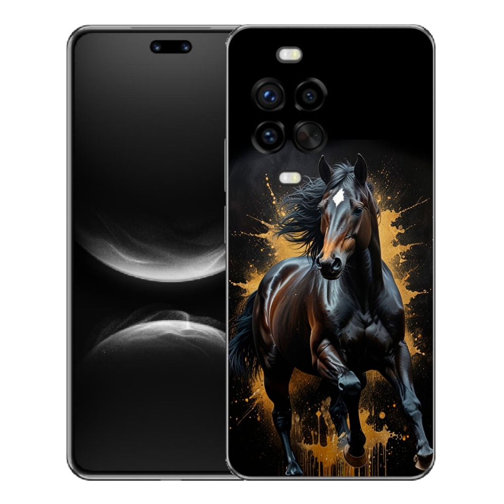 Gélový kryt mmCase na Huawei Nova 14 Pro - elegantný čierny žrebec