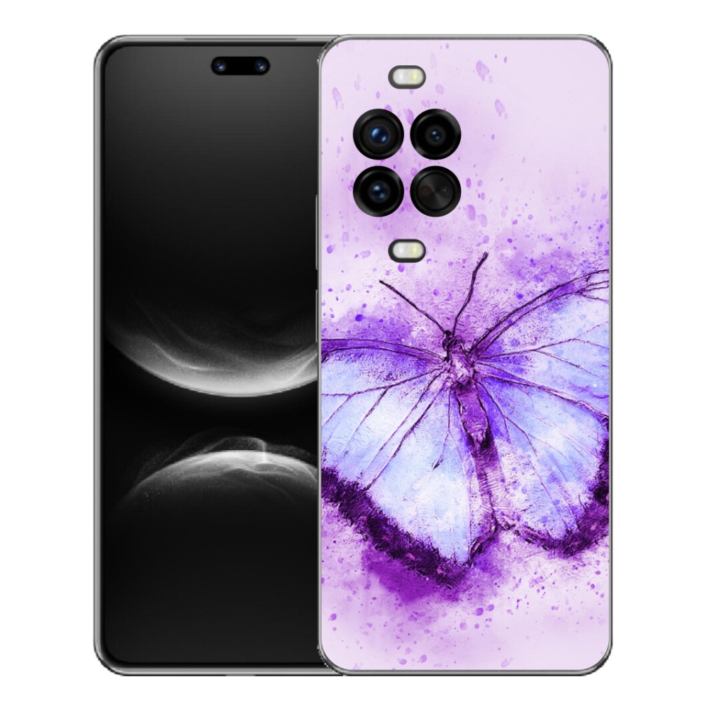 Gélový kryt mmCase na Huawei Nova 14 Pro - fialový motýľ