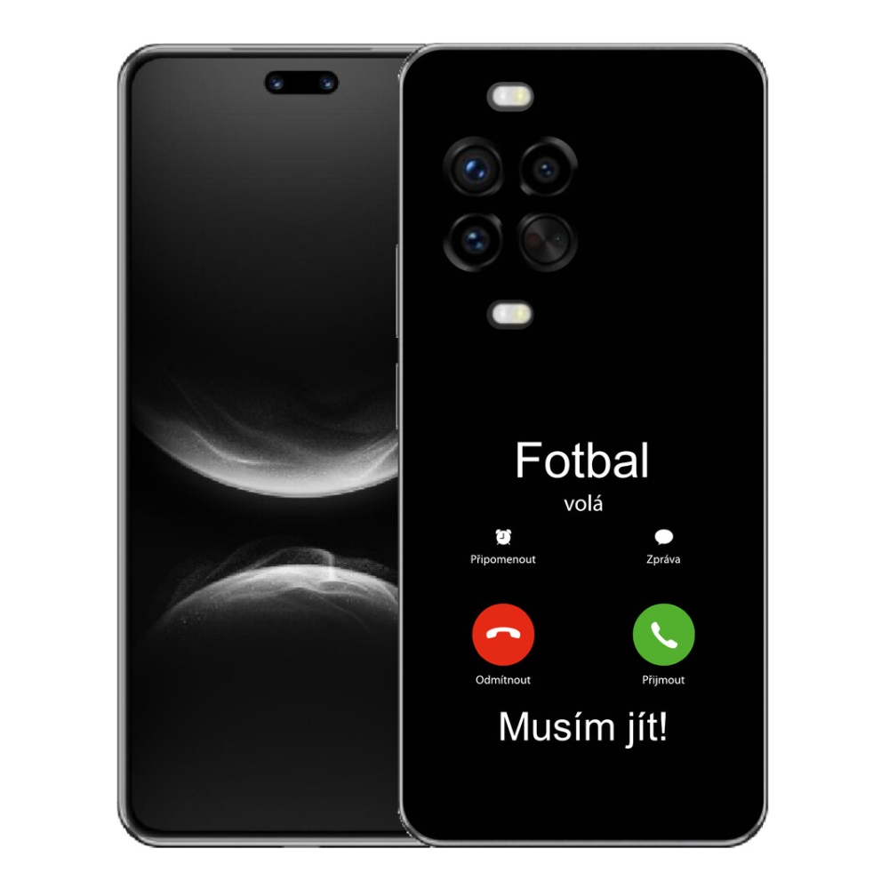 Gélový kryt mmCase na Huawei Nova 14 Pro - futbal volá čierne pozadie