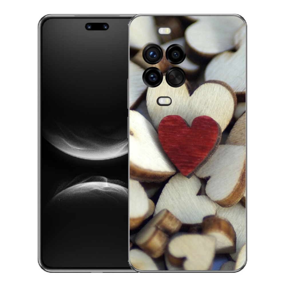 Gélový kryt mmCase na Huawei Nova 14 Pro - gravírované červené srdce