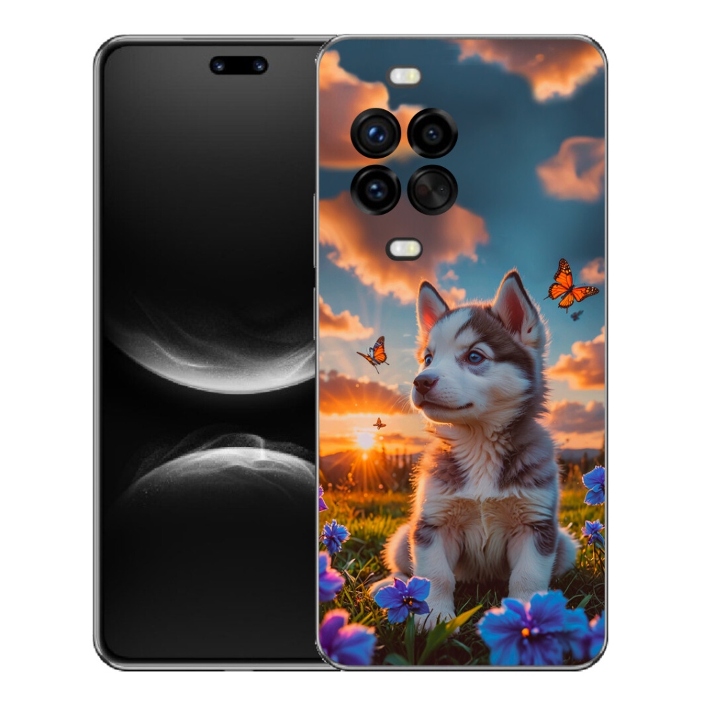 Gélový kryt mmCase na Huawei Nova 14 Pro - husky pri západe slnka