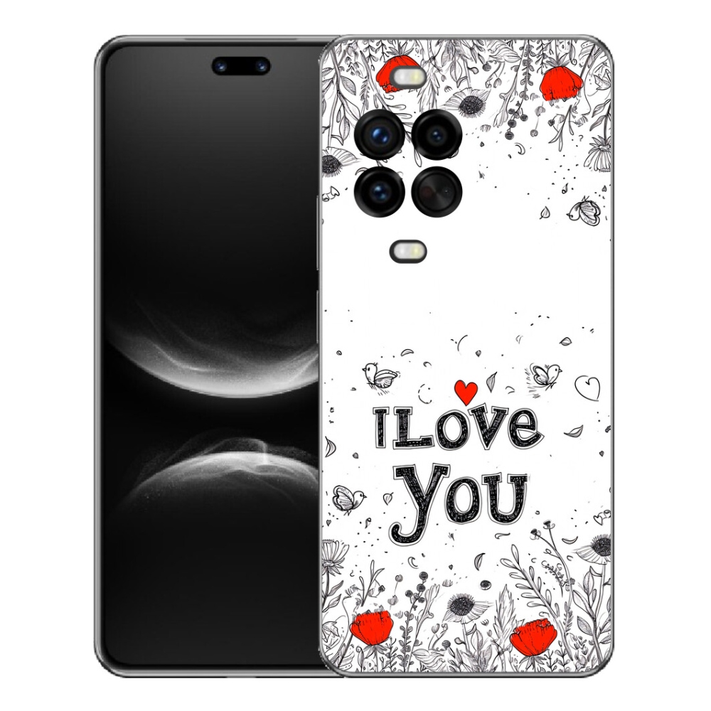 Gélový kryt mmCase na Huawei Nova 14 Pro - I love you biele pozadie