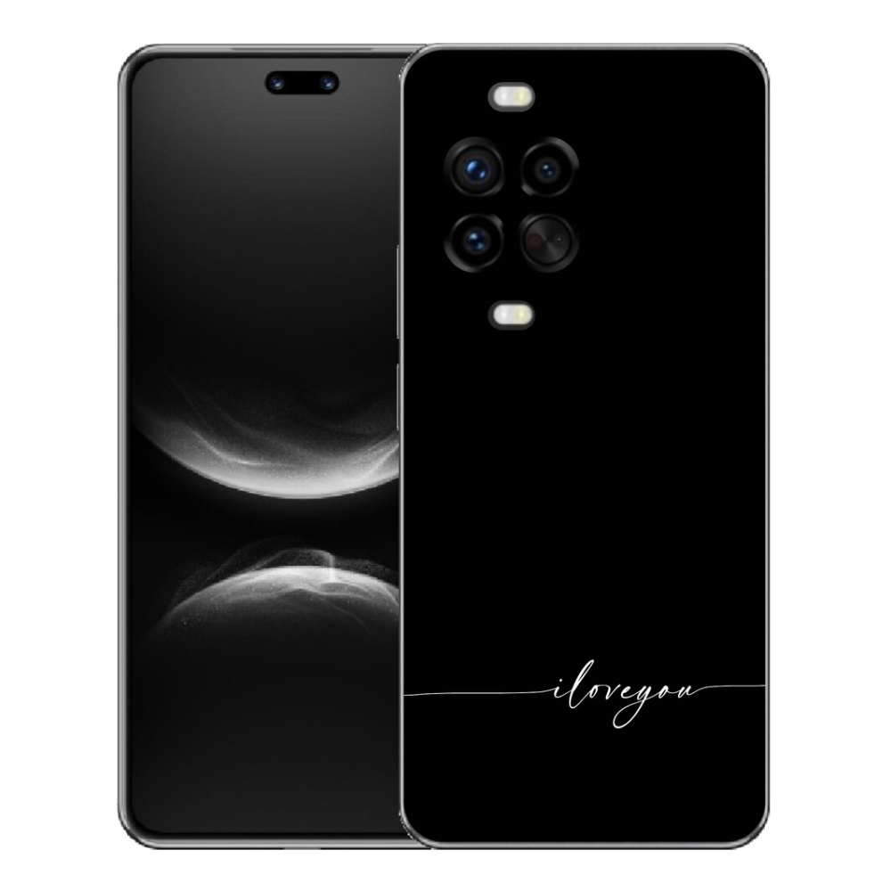 Gélový kryt mmCase na Huawei Nova 14 Pro - I love you čierne pozadie