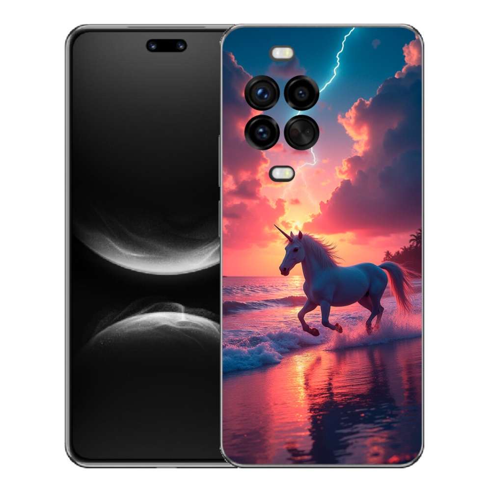 Gélový kryt mmCase na Huawei Nova 14 Pro - jednorožec na pláži