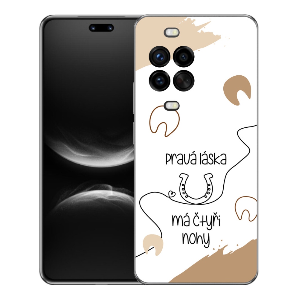 Gélový kryt mmCase na Huawei Nova 14 Pro - konský motív biele pozadie