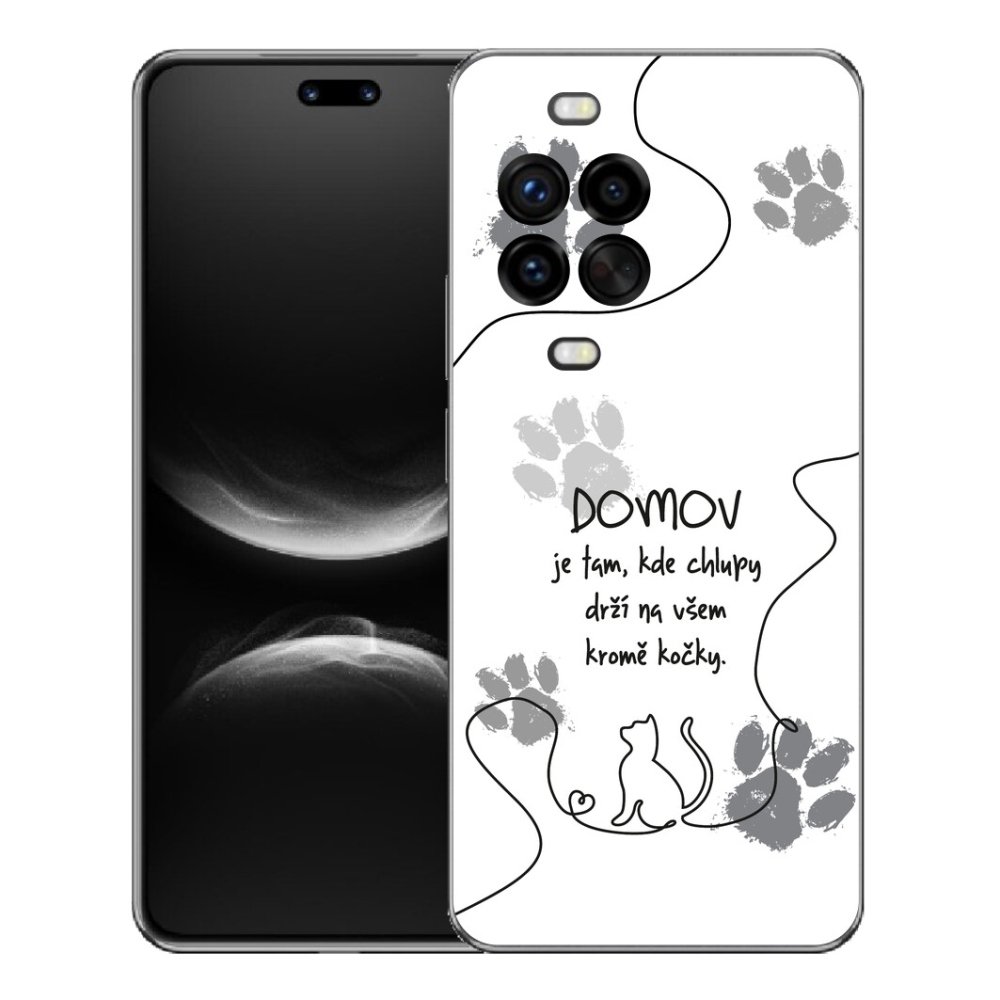 Gélový kryt mmCase na Huawei Nova 14 Pro - mačacie motív biele pozadie