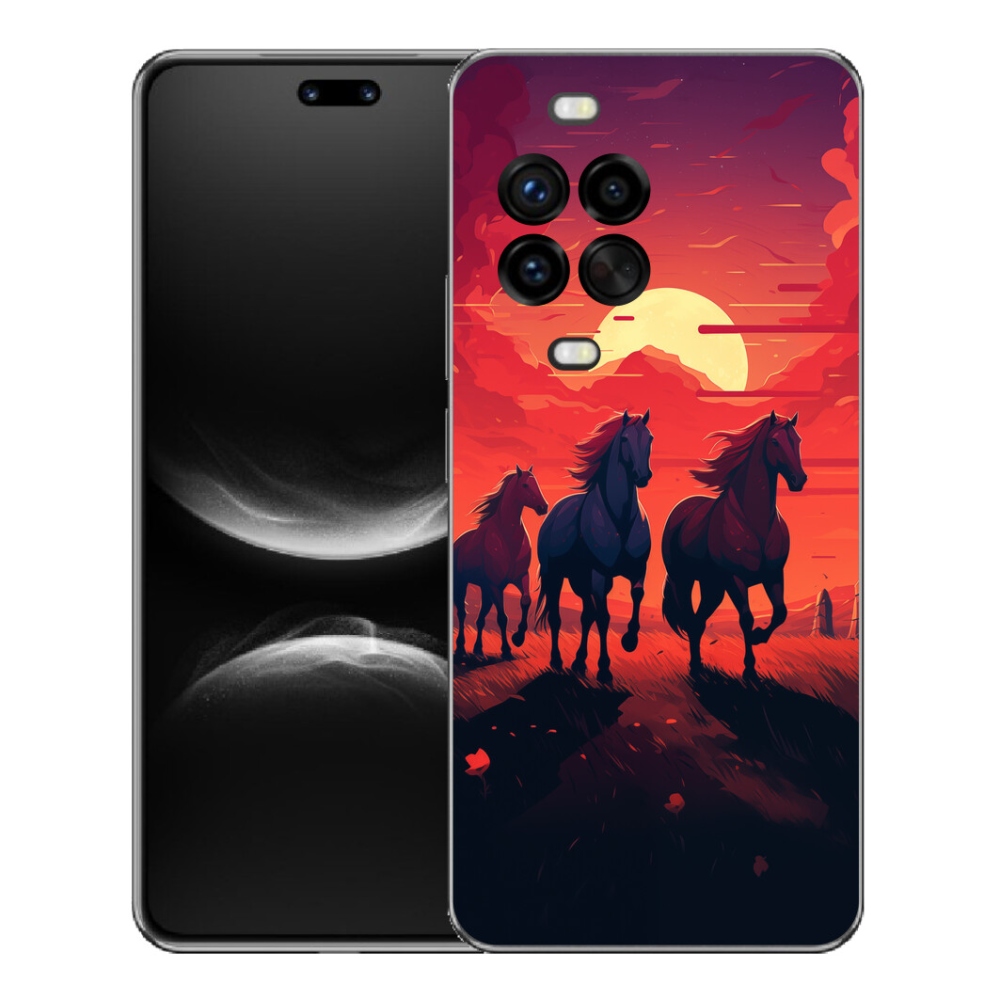 Gélový kryt mmCase na Huawei Nova 14 Pro - kone a západ slnka