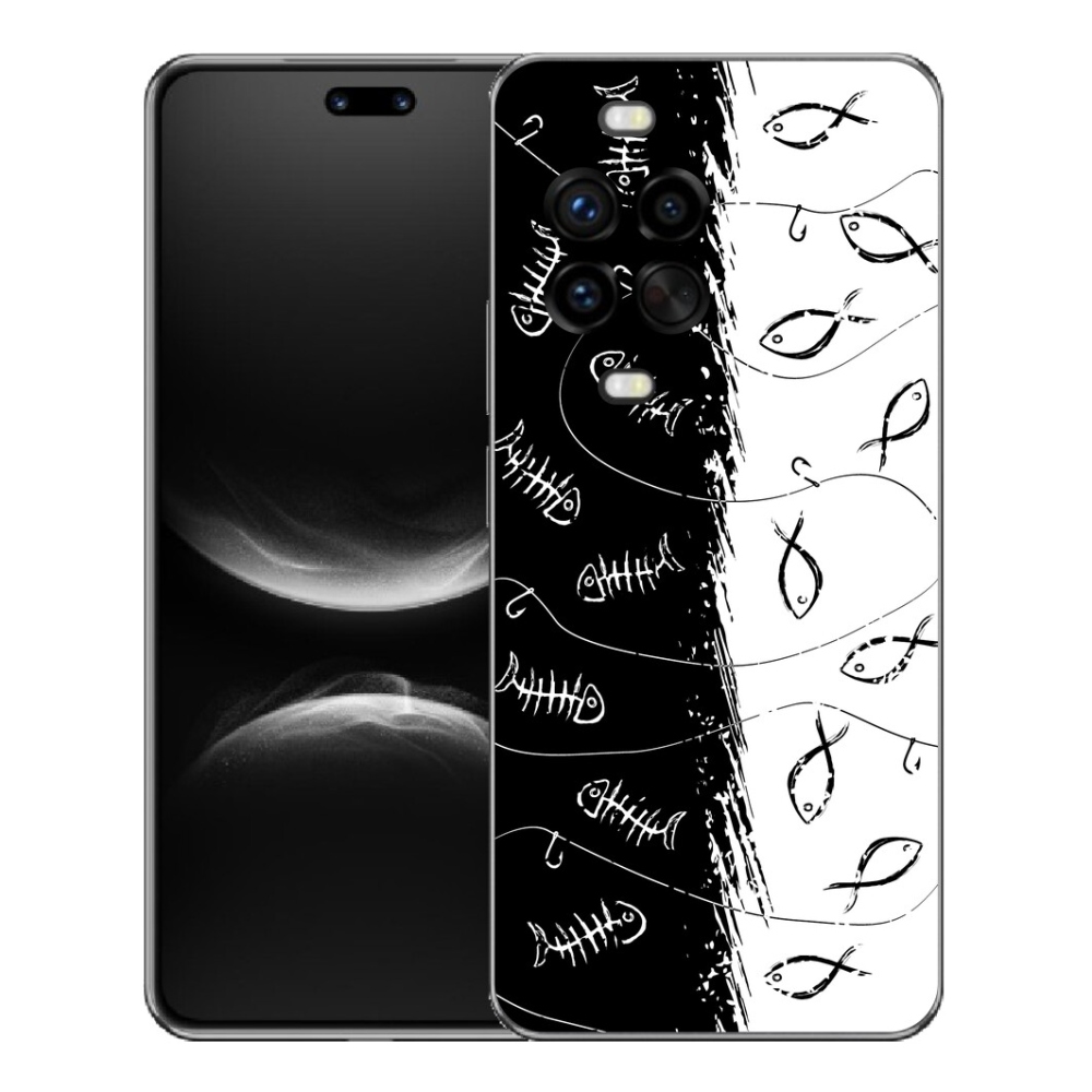 Gélový kryt mmCase na Huawei Nova 14 Pro - kostry a rybky