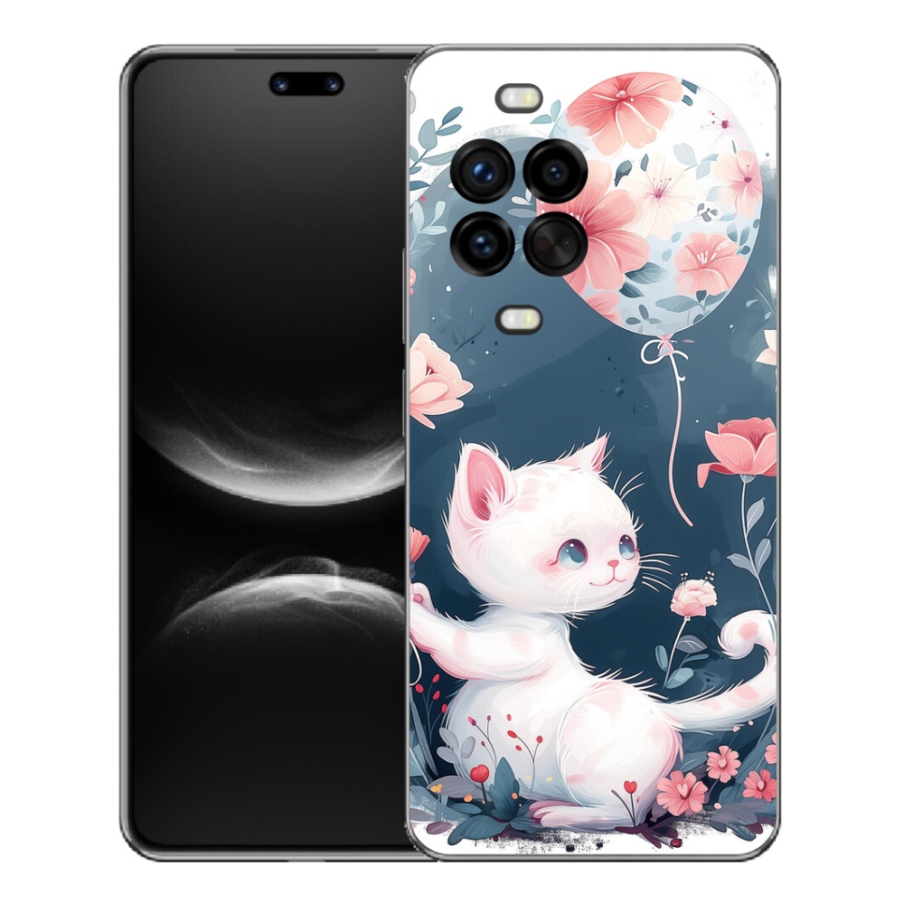 Gélový kryt mmCase na Huawei Nova 14 Pro - mačiatko s balónikom