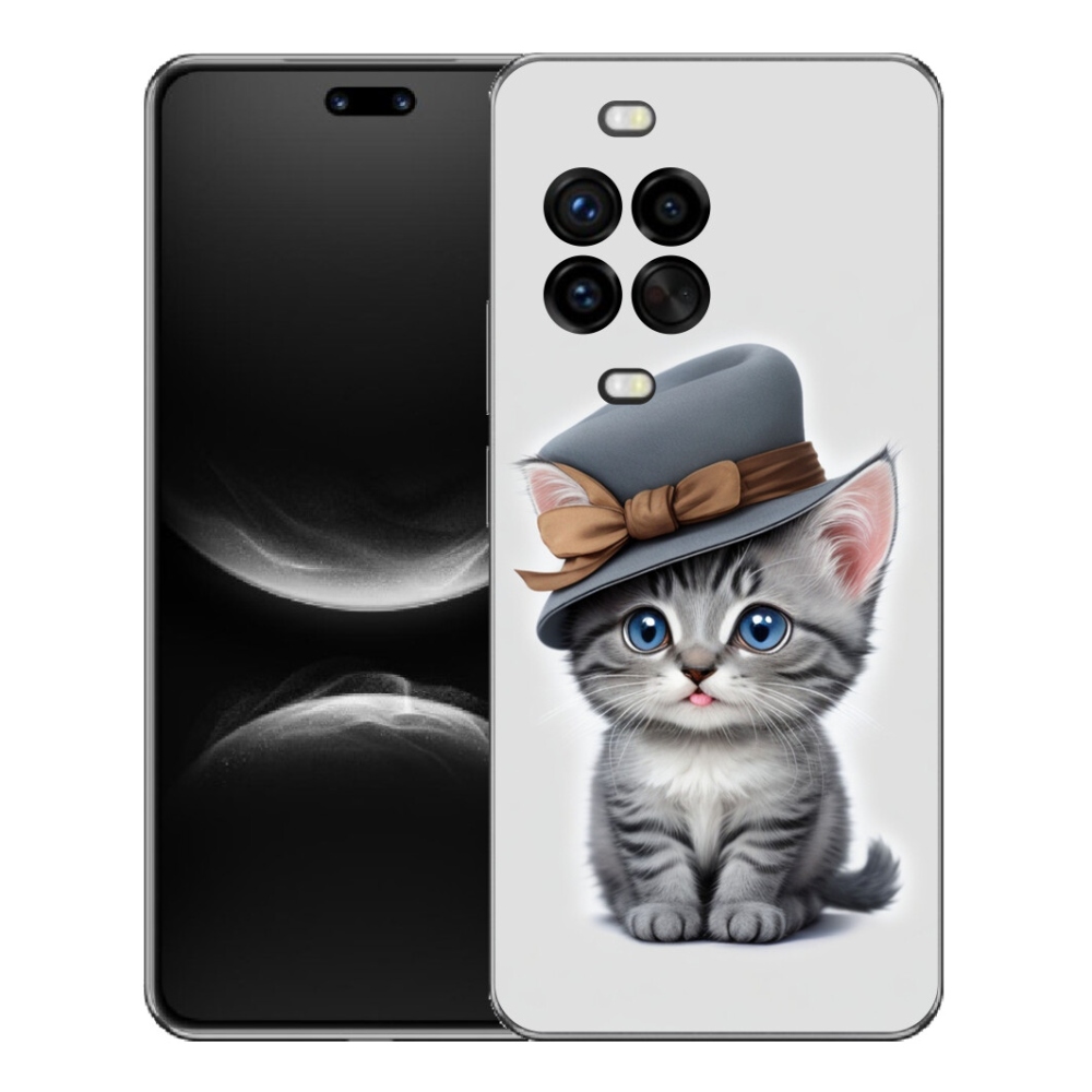 Gélový kryt mmCase na Huawei Nova 14 Pro - mačiatko s klobúkom