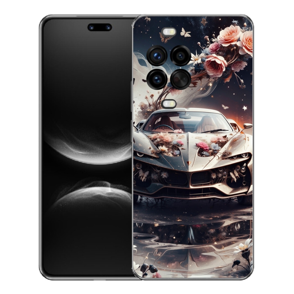 Gélový kryt mmCase na Huawei Nova 14 Pro - kvetinový športový automobil