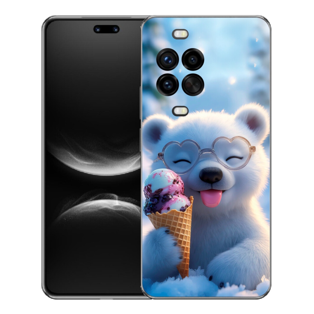 Gélový kryt mmCase na Huawei Nova 14 Pro - medvedík so zmrzlinou