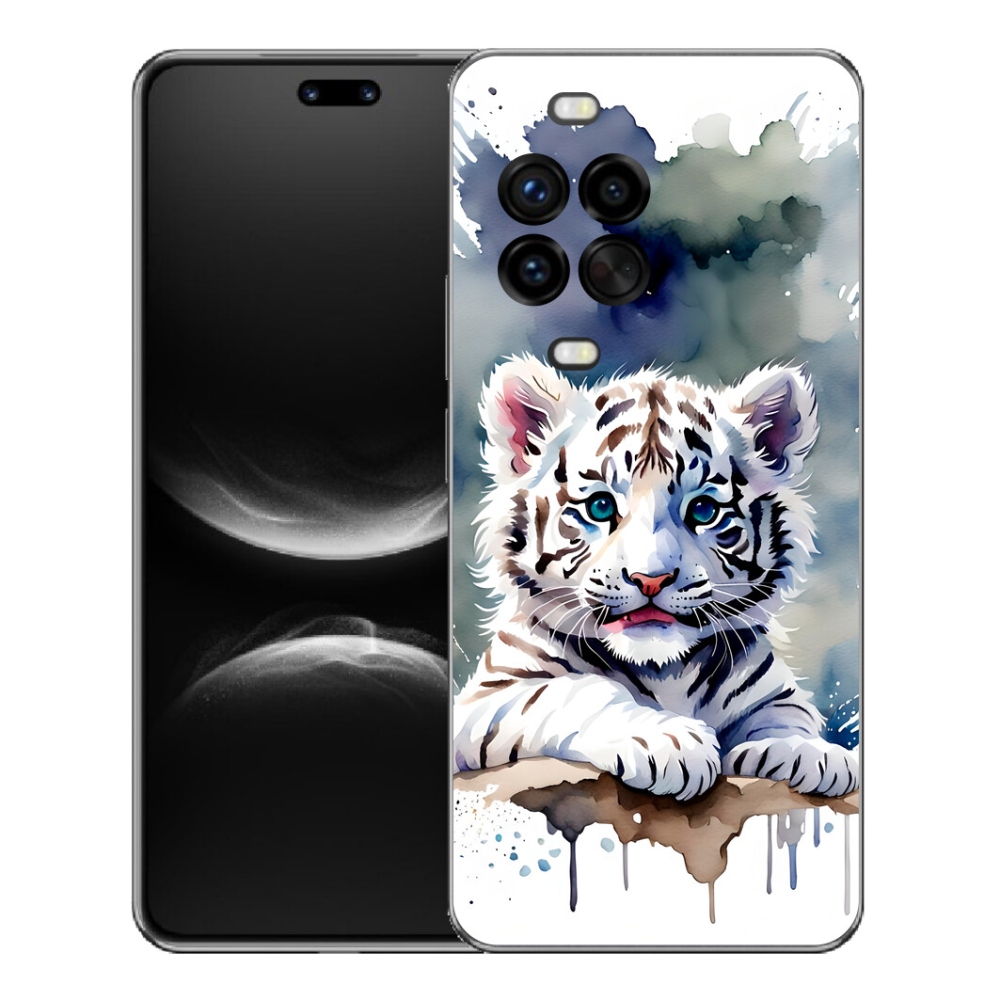 Gélový kryt mmCase na Huawei Nova 14 Pro - mláďa bieleho tigra