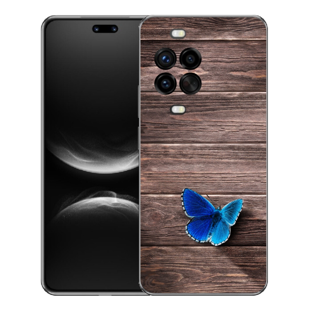 Gélový kryt mmCase na Huawei Nova 14 Pro - modrý motýľ 1