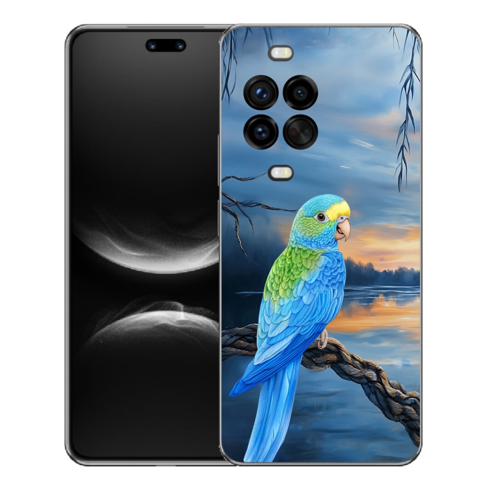 Gélový kryt mmCase na Huawei Nova 14 Pro - modrý papagáj