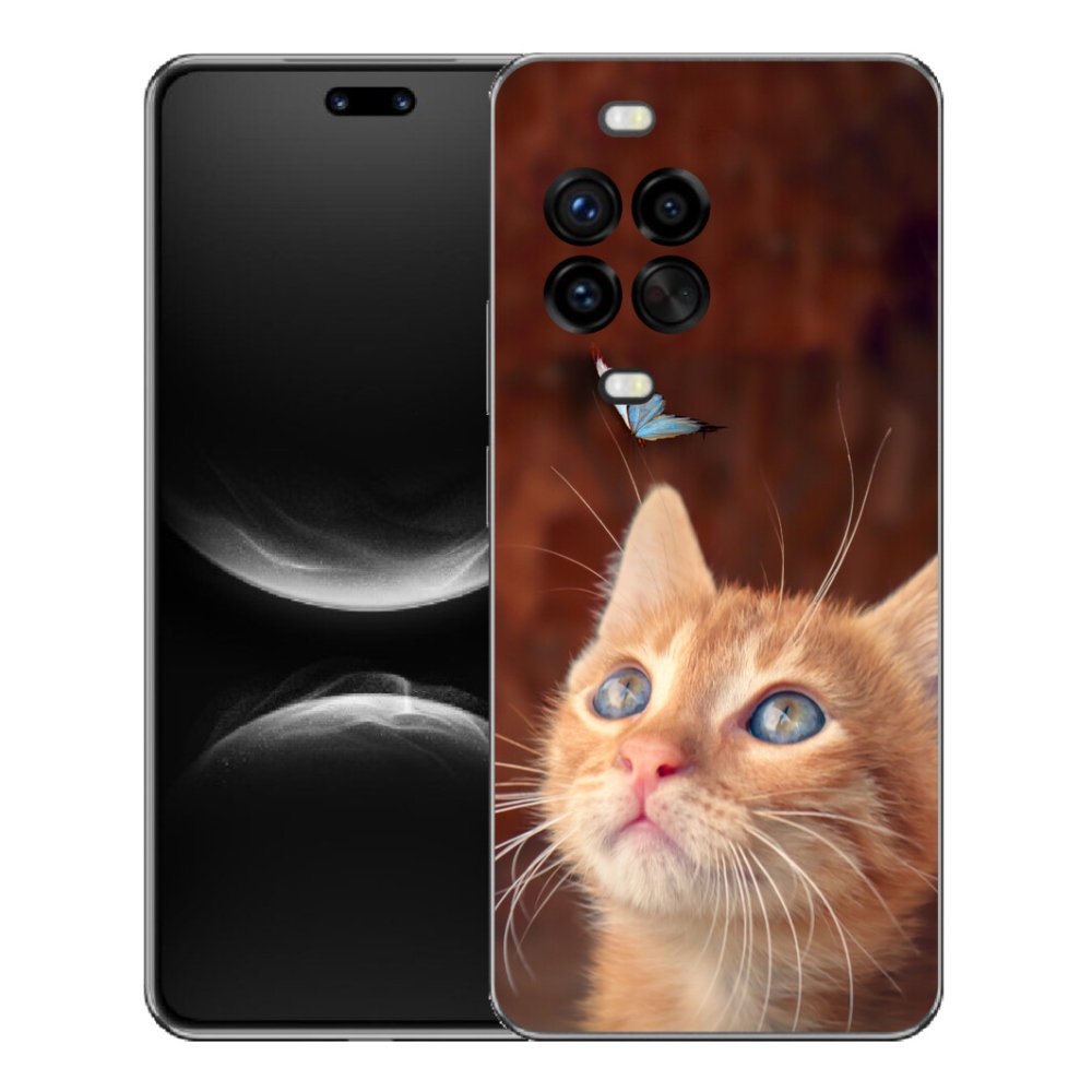 Gélový kryt mmCase na Huawei Nova 14 Pro - motýľ a mačiatko
