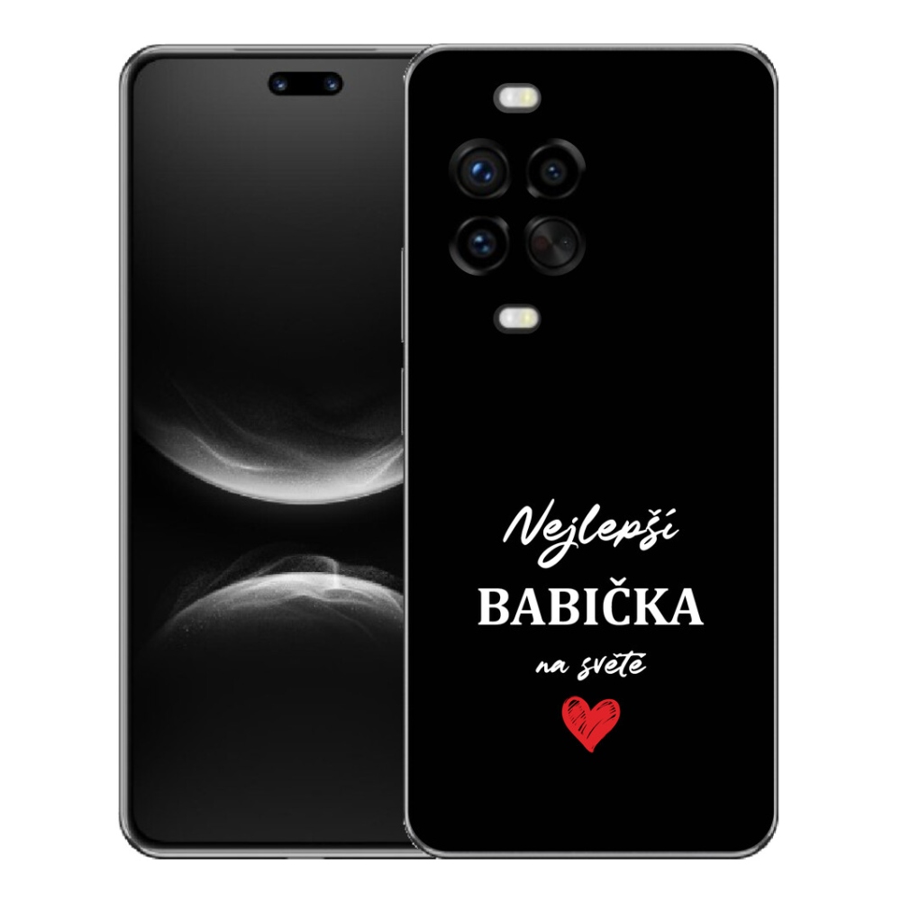 Gélový kryt mmCase na Huawei Nova 14 Pro - najlepšia babička 1 čierne pozadie