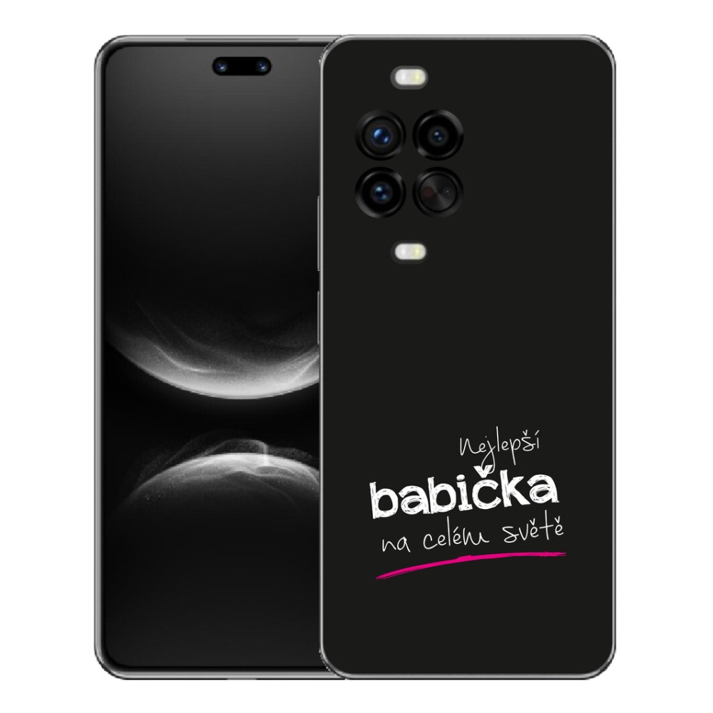 Gélový kryt mmCase na Huawei Nova 14 Pro - najlepšia babička 4 čierne pozadie