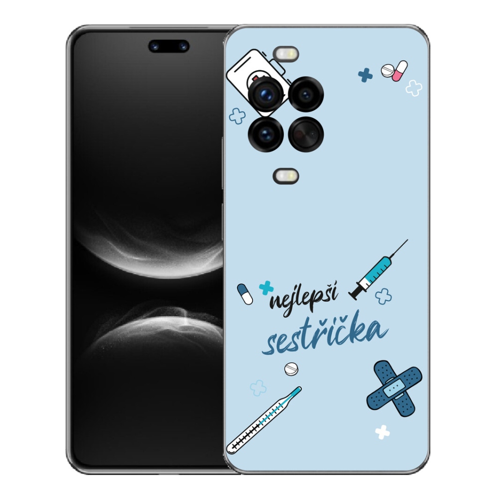 Gélový kryt mmCase na Huawei Nova 14 Pro - najlepšia sestrička modré pozadie
