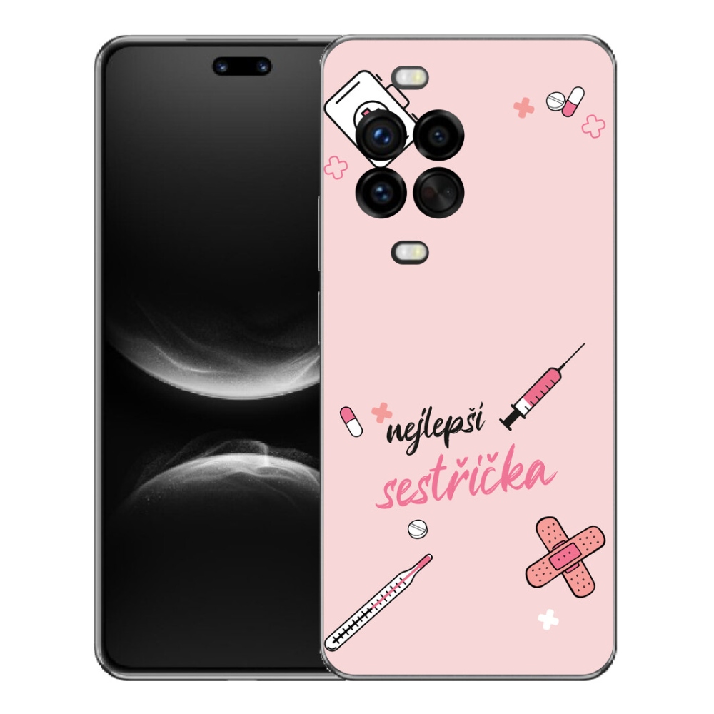 Gélový kryt mmCase na Huawei Nova 14 Pro - najlepšia sestrička ružové pozadie