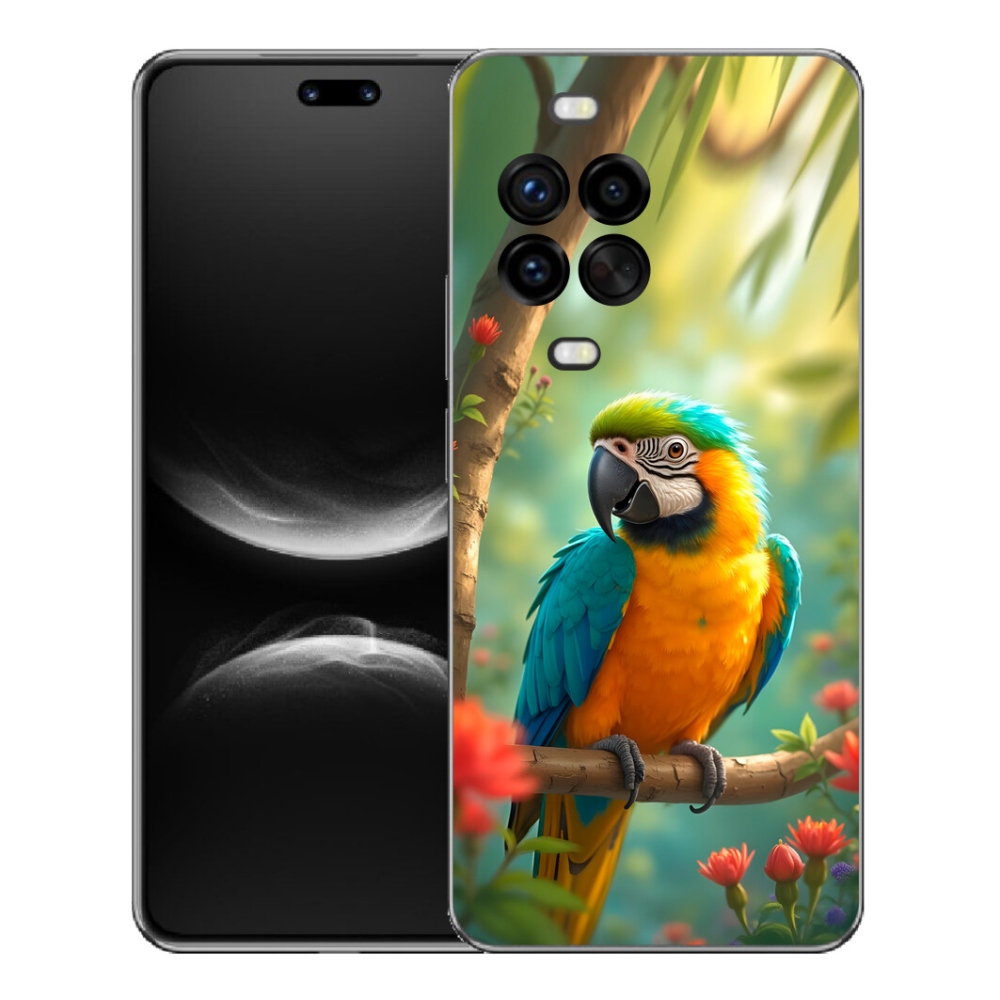 Gélový kryt mmCase na Huawei Nova 14 Pro - papagáj ara modrožltá