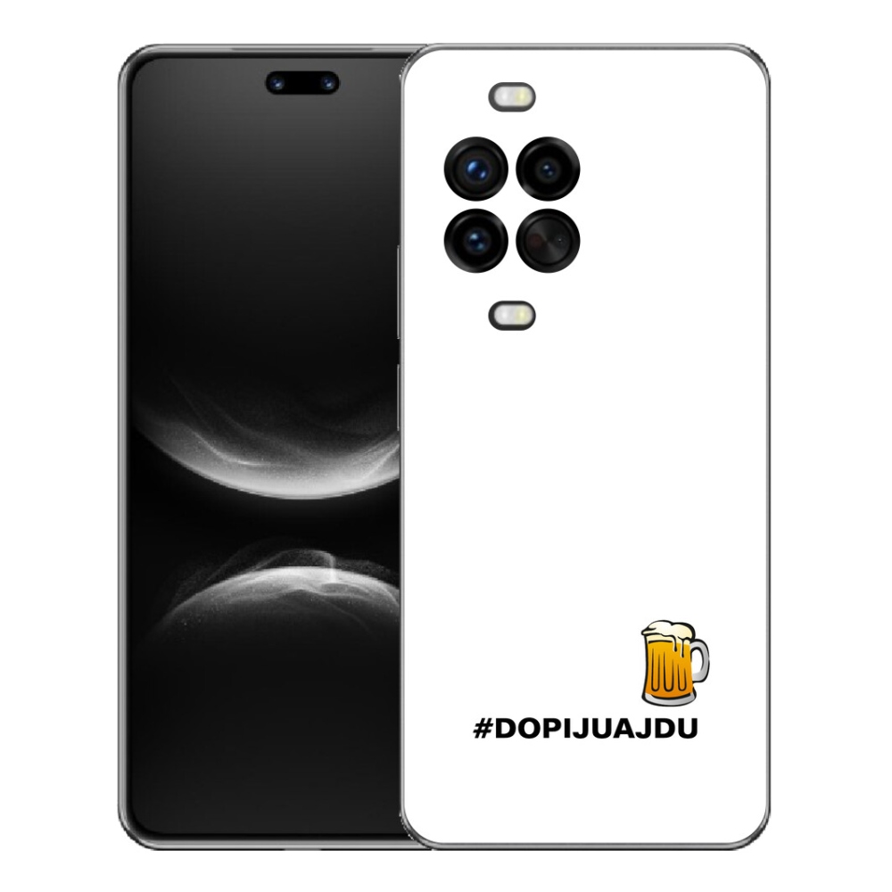 Gélový kryt mmCase na Huawei Nova 14 Pro - pivný motív 1 biele pozadie