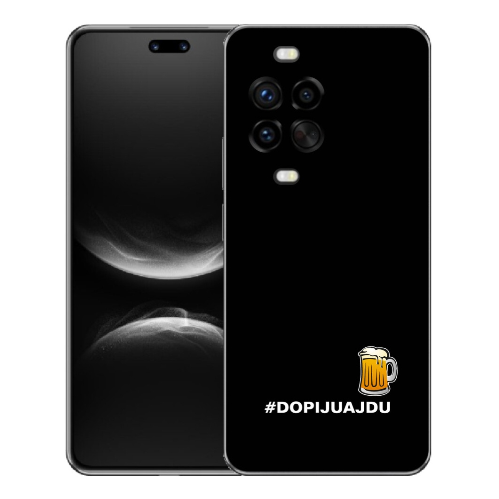 Gélový kryt mmCase na Huawei Nova 14 Pro - pivný motív 1 čierne pozadie