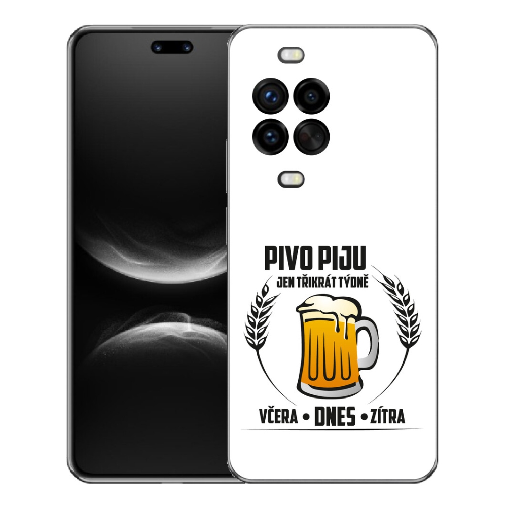 Gélový kryt mmCase na Huawei Nova 14 Pro - pivný motív biele pozadie