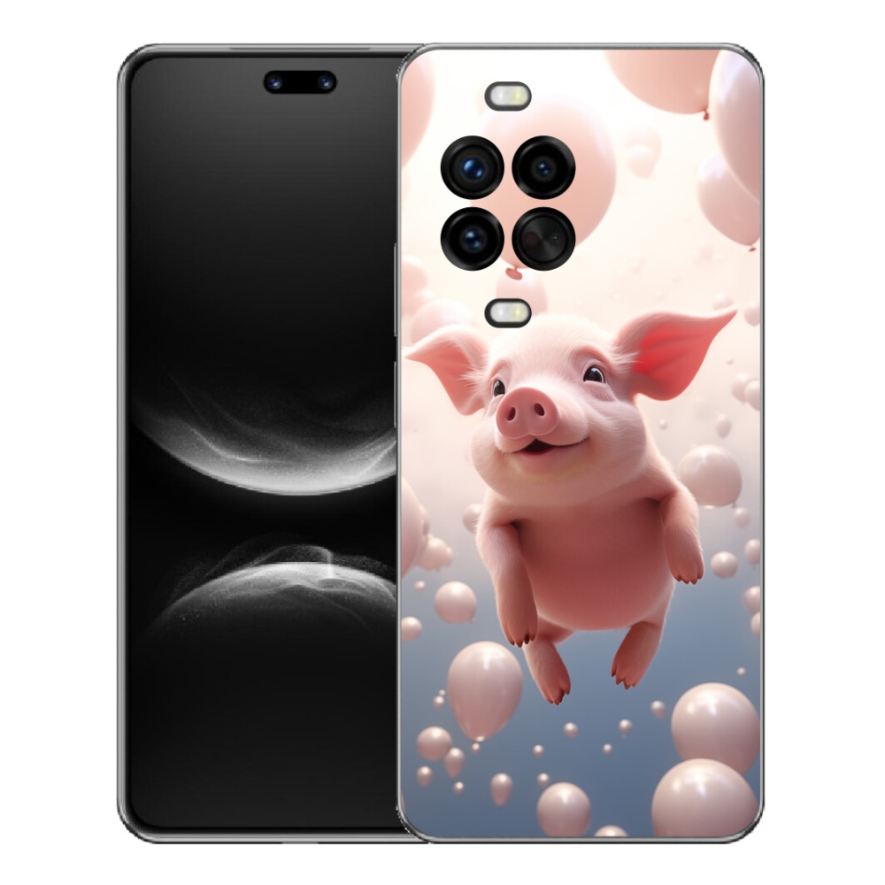 Gélový kryt mmCase na Huawei Nova 14 Pro - prasiatko s balónikmi