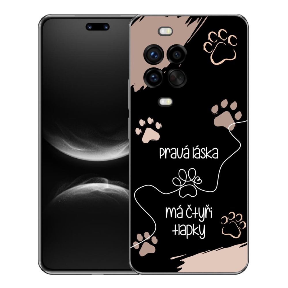 Gélový kryt mmCase na Huawei Nova 14 Pro - psí motív 1 čierne pozadie