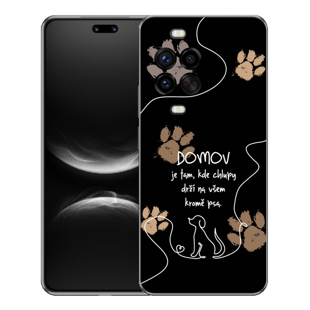 Gélový kryt mmCase na Huawei Nova 14 Pro - psí motív čierne pozadie