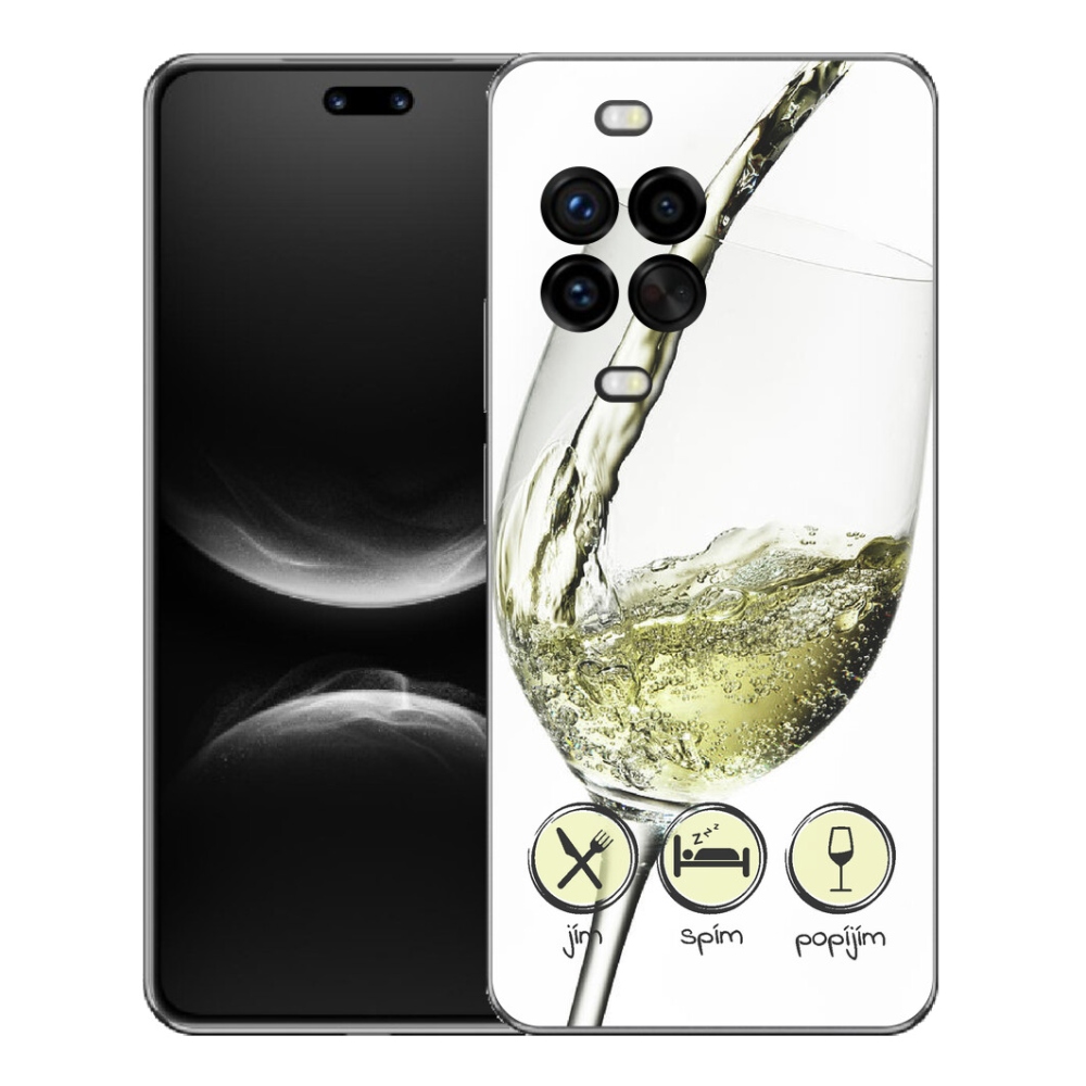 Gélový kryt mmCase na Huawei Nova 14 Pro - pohár vína bielej