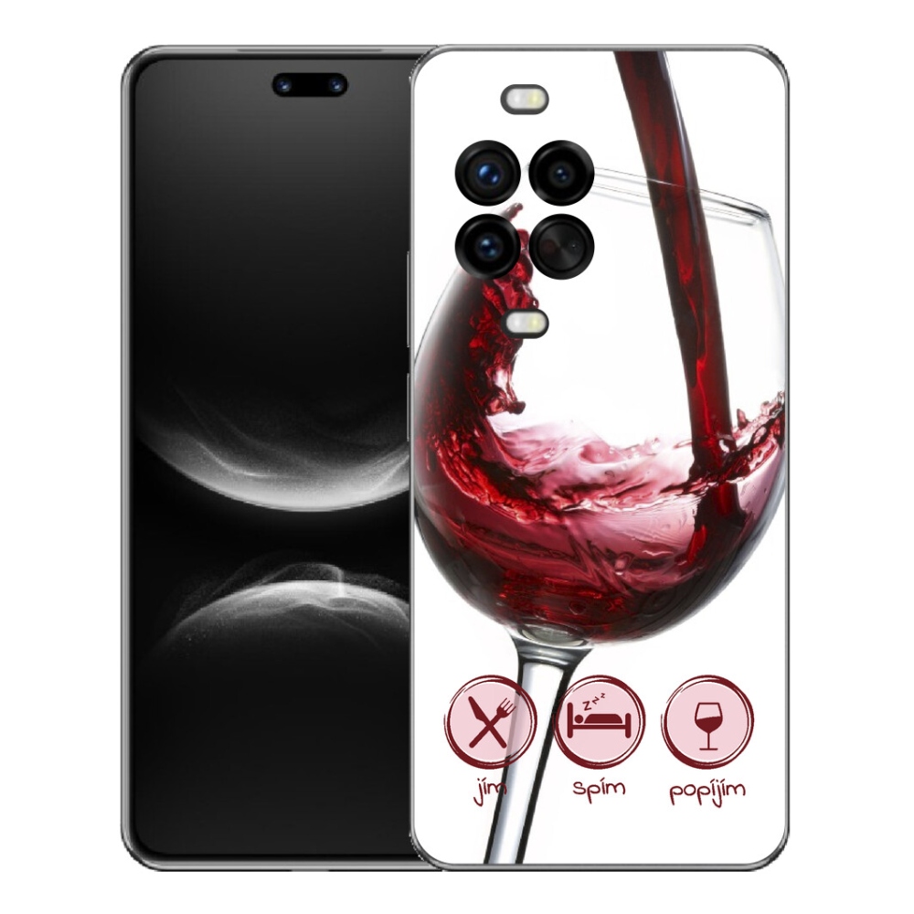 Gélový kryt mmCase na Huawei Nova 14 Pro - pohár vína červené