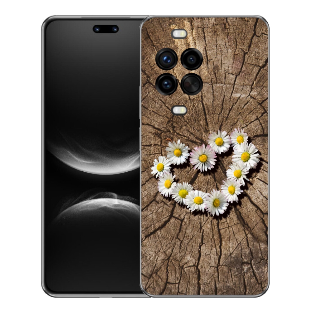 Gélový kryt mmCase na Huawei Nova 14 Pro - srdce z margaréty