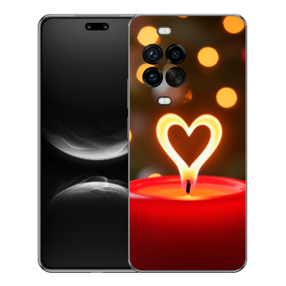 Gélový kryt mmCase na Huawei Nova 14 Pro - srdce z plameňa