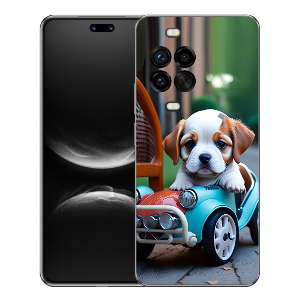 Gélový kryt mmCase na Huawei Nova 14 Pro - šteňa v retro aute
