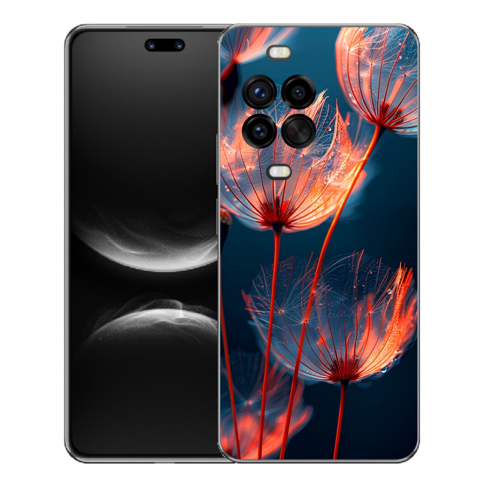 Gélový kryt mmCase na Huawei Nova 14 Pro - svetielkujúce páperie
