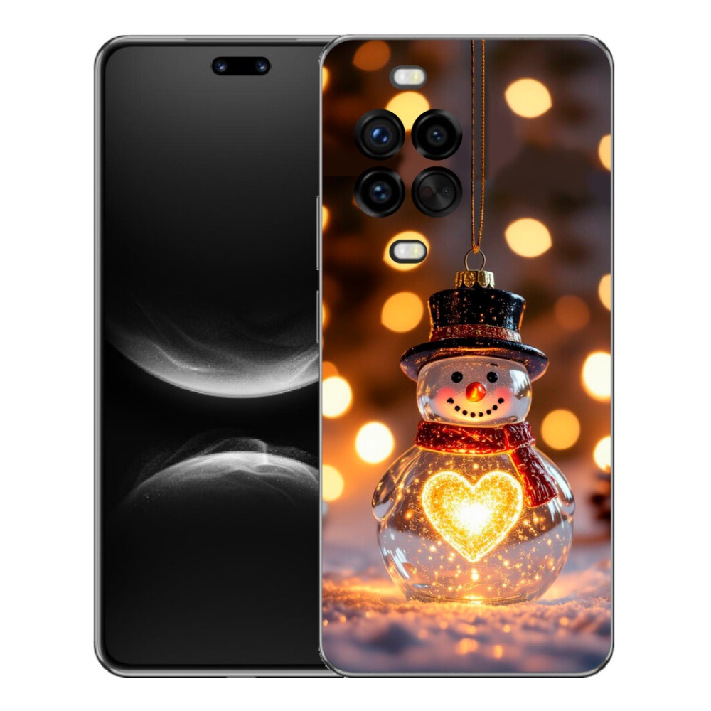 Gélový kryt mmCase na Huawei Nova 14 Pro - svietiaci vianočný snehuliak