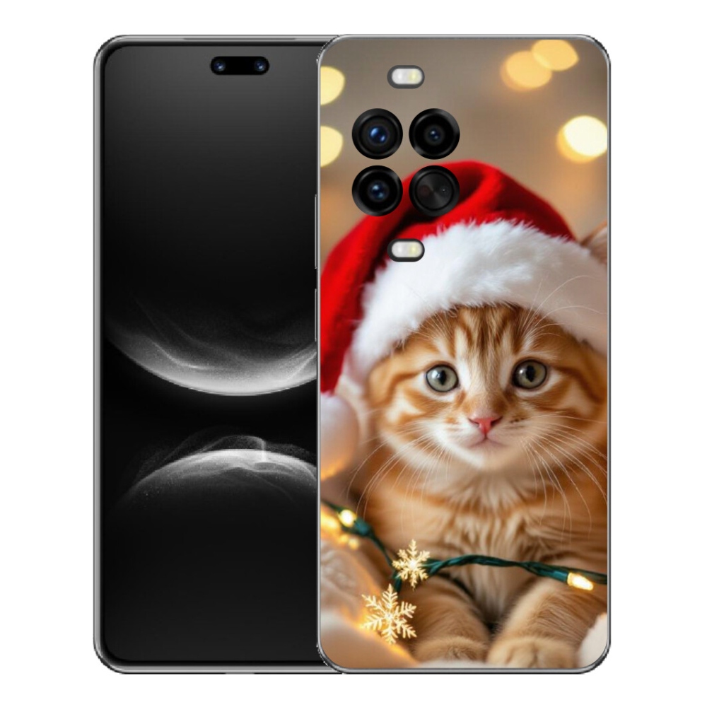 Gélový kryt mmCase na Huawei Nova 14 Pro - vianočné mačiatko