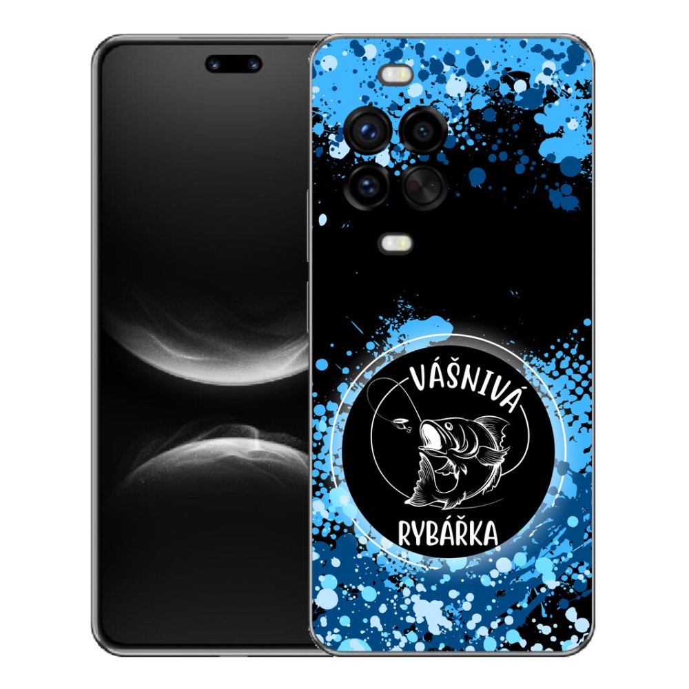 Gélový kryt mmCase na Huawei Nova 14 Pro - vášnivá rybárka čierne pozadie